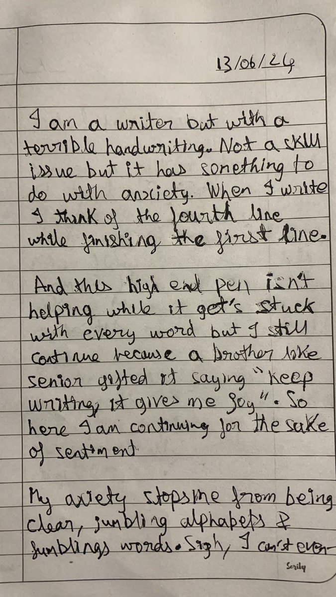 yesvenks's tweet photo. Day - 1
Writing on paper. Writer with a terrible handwriting.
#ThoughtsOnPaper https://t.co/HQOZNmv86C
