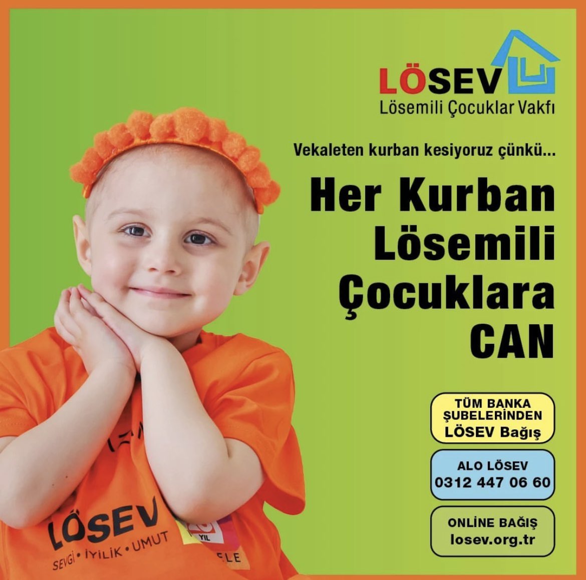 Her kurban lösemili çocuklarıma umut olsun can olsun 🙏🏻

#HerKurbanLösemiliÇocuklaraCan 
<a href="/losev1998/">LÖSEV</a>