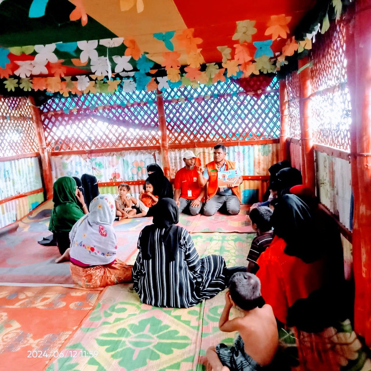 arafin_karim's tweet photo. First #Cyclone season of 2024 is over!
#CampSettlement 🇧🇩 faced 🚩🚩🚩 3 flags during cyclone #REMAL; Lesser damage this time🙏
Comprehensive cyclone preparedness worked well
@BDRCS1 #CPP jointly 🤝 conducted:
↪️ 10 drills

↪️ 600+ awareness sessions

↪️ 23 demonstration

📸 CPP https://t.co/S2YYXGsYlq