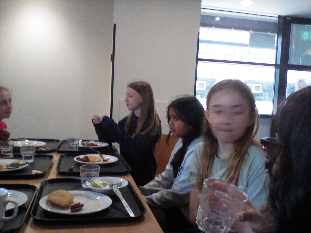 PottenEndSchool's tweet photo. Last dinner at PGL. A bit chilly when the fire alarm went off just after sitting down to eat. https://t.co/OPWgAp98vj