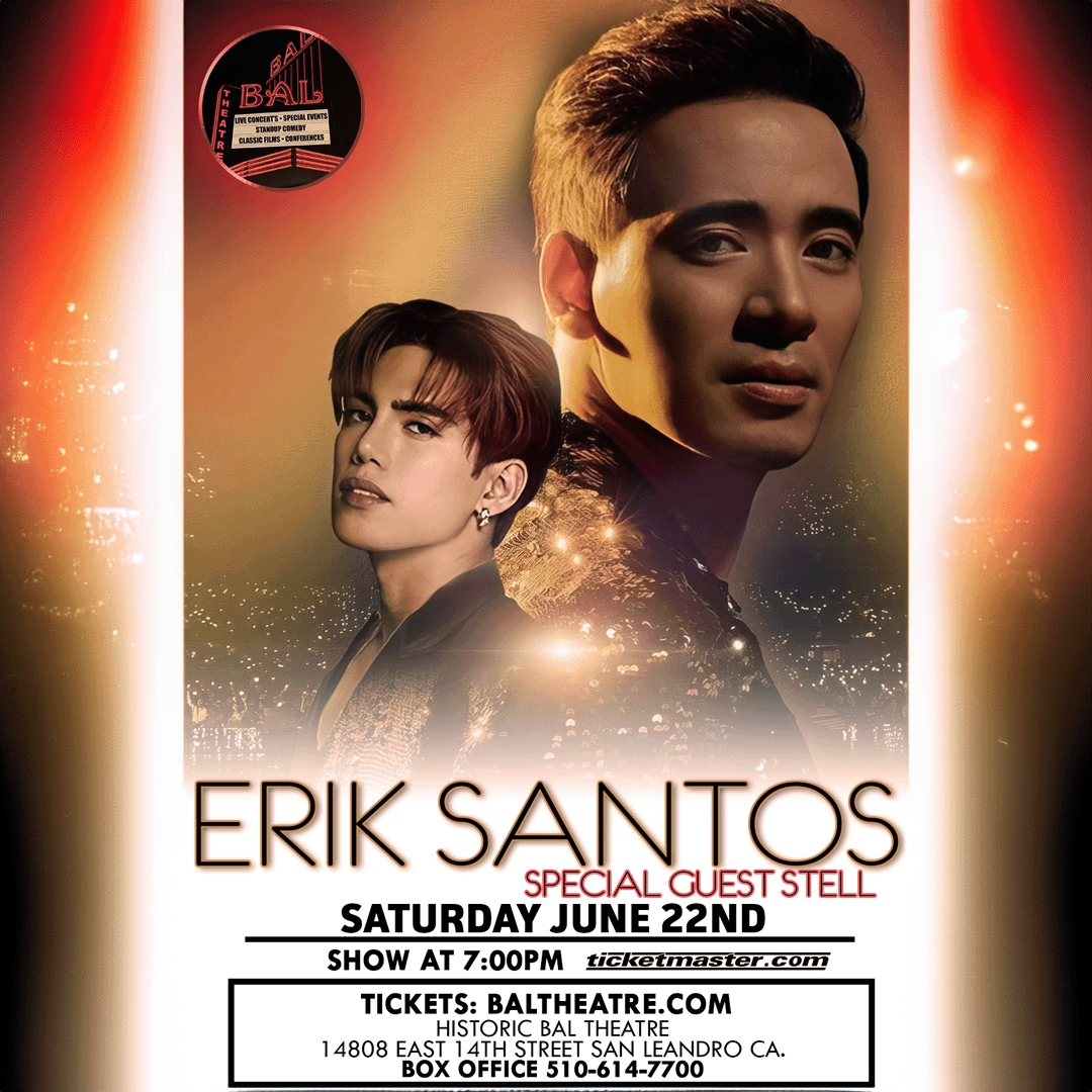 BalTheatre's tweet photo. PopStar Erik Santos with special guest Stell! 
Erik Santos is a Filipino PopStar, born known for his love songs and he was the grand champion of the singing competition Star in a Million in 2003. 
GET TICKETS Now https://t.co/5Fnuz8pOIa or on the Ticketmaster app https://t.co/ObMPAtcyIN