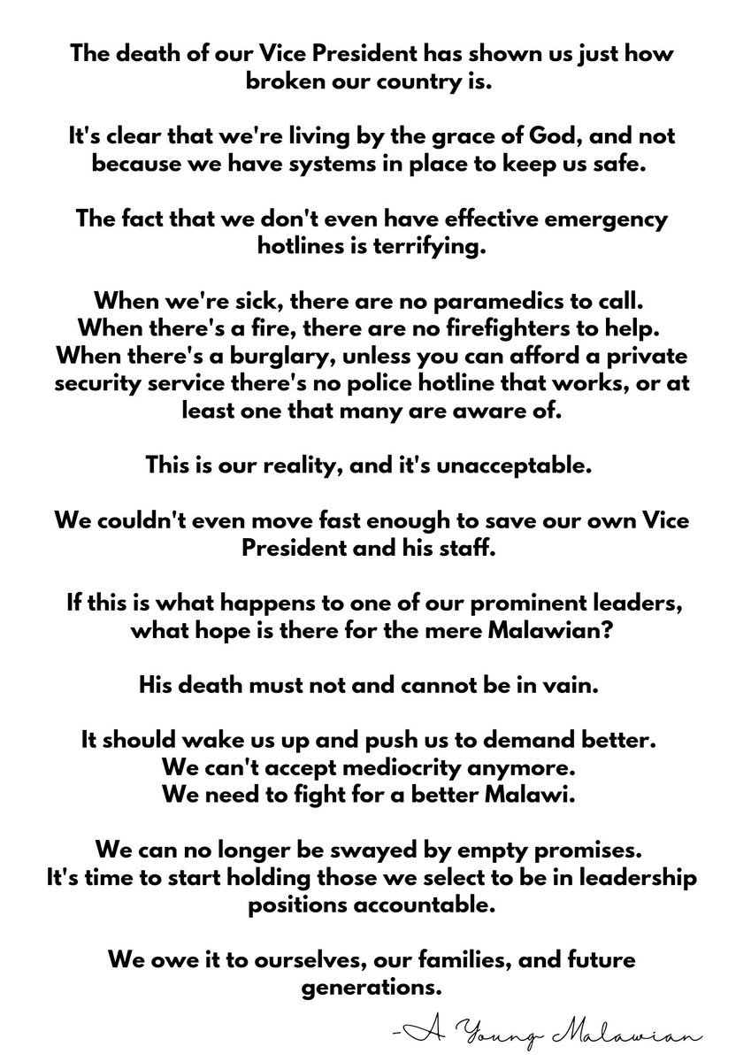 TaluSmiley's tweet image. I don't know where to even start, but one thing I know for sure is that I am ready to join the fight for a better Malawi.
