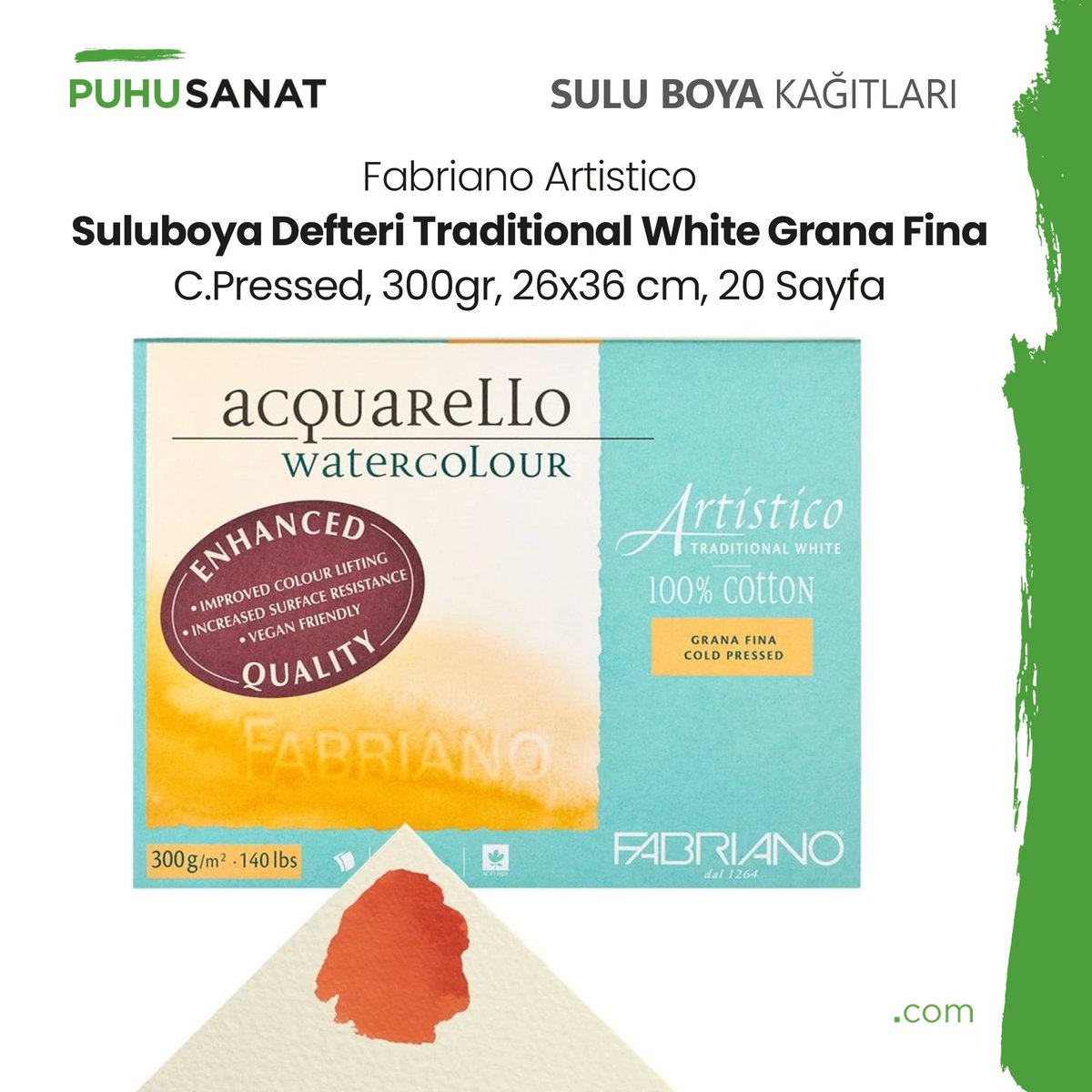 Fabriano Artistico Suluboya Defteri Traditional White Grana Fina C.Pressed 300gr, 26x36 cm 20 Sayfa

puhusanat.com/fabriano-artis…

#fabriano #suluboyakağıdı #suluboya #suluboyadefteri #resimdefteri #puhusanat_nişantaşı #resim #puhusanat #sanatmalzemeleri #watercolorpaintings #artist