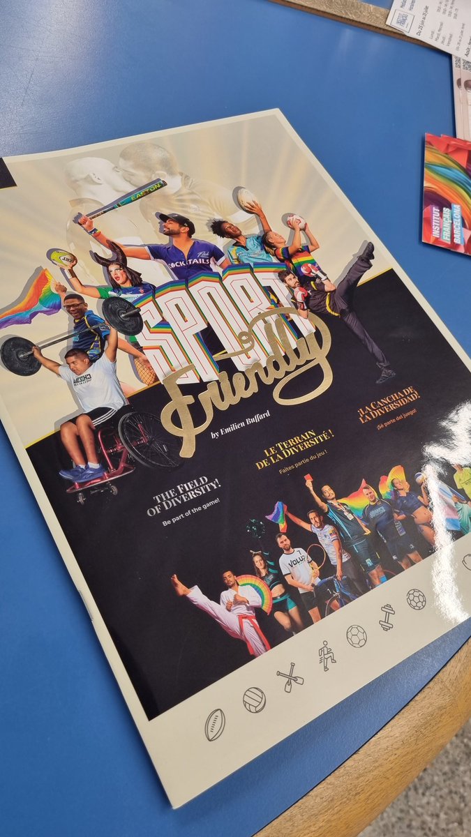 IF_Barcelona's tweet photo. En el marco de la expo “Sport Friendly: ¡la cancha de la diversidad!”, @EmilienBuffard nos hace el honor de presentar su trabajo como fotógrafo, contamos también con Alberto Martín de @PanteresGrogues. Exposición visible hasta el domingo, ¡no te la pierdas! https://t.co/ZxujNKV4RC