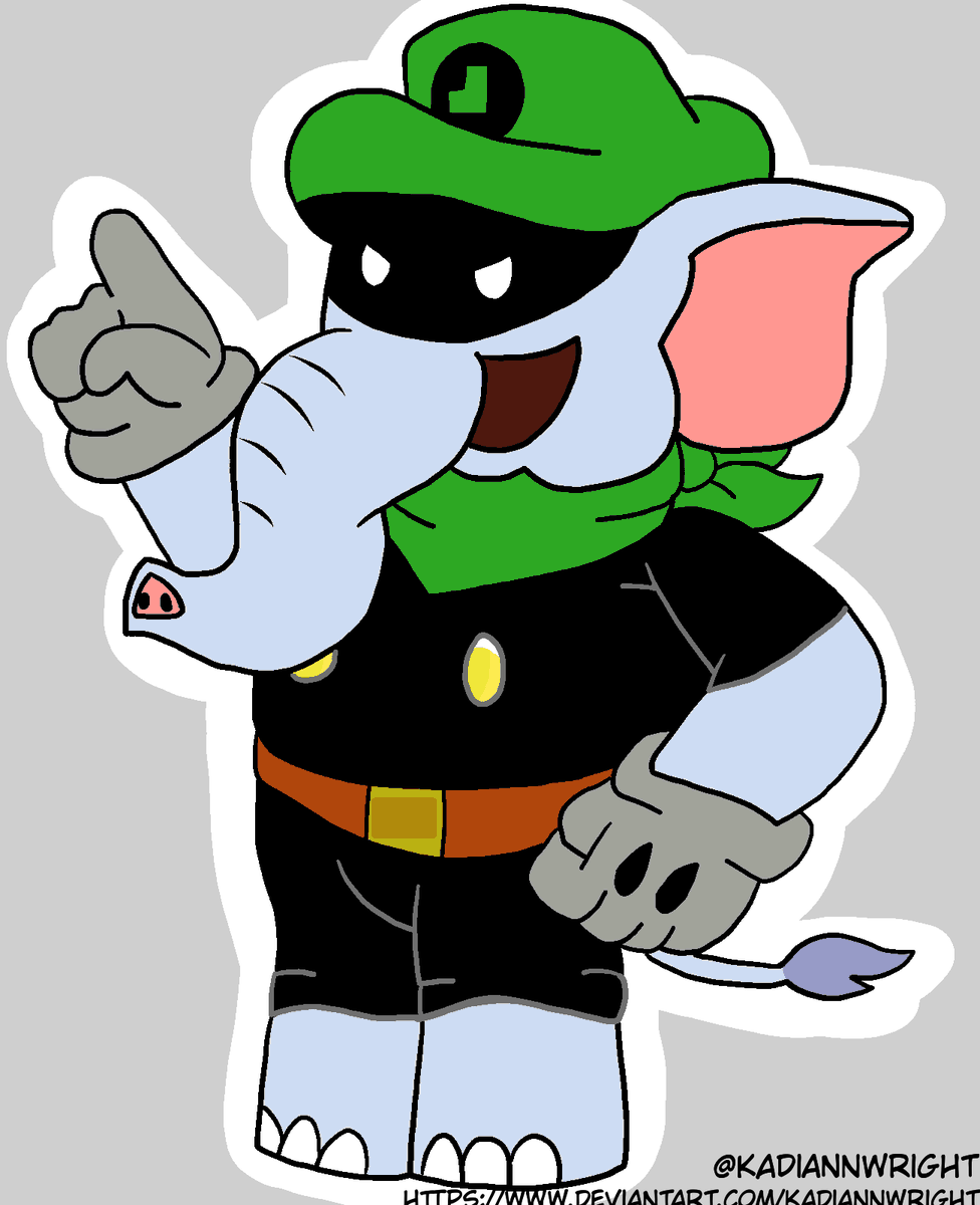 KadiWright3's tweet photo. "I am the green elephant, Mr L!" 🐘
#PaperMario #MarioWonder #MrL #Elephant #Powerup #greenthunder #artistontwitter https://t.co/rl7YobgJ9z