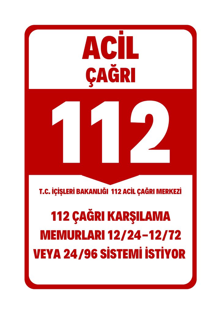 81 il birbirine benzemez 12/48 kabul edilemez !
#112AcilcagrımVar <a href="/RTErdogan/">Recep Tayyip Erdoğan</a>
@aliyerlikaya
@tarikbahadir43
<a href="/NedimAkmese/">Nedim Akmeşe</a>
<a href="/icisleribilgi/">İçişleri Bakanlığı</a>
<a href="/illeridaresi/">İller İdaresi Genel Müdürlüğü</a>
