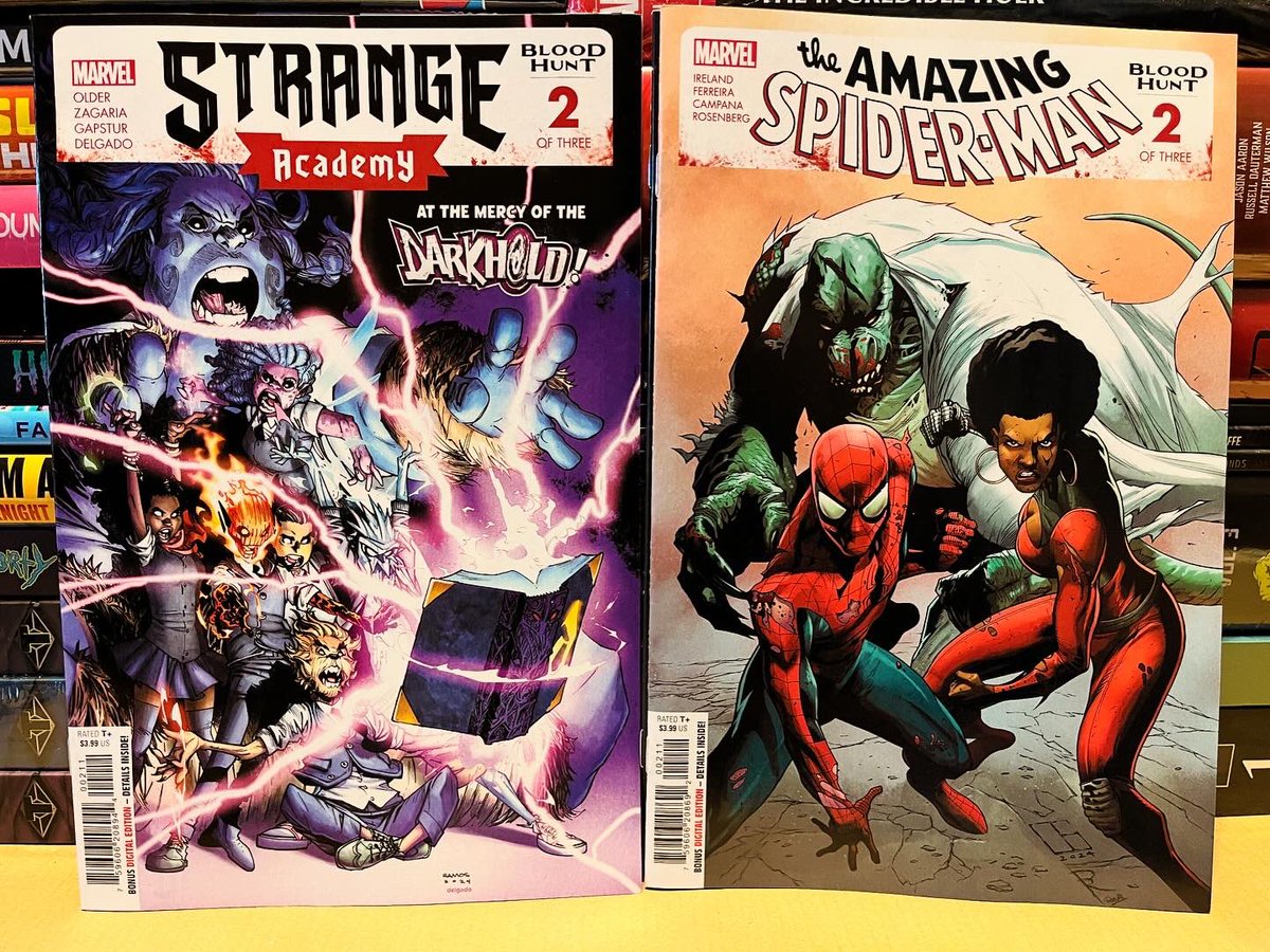 nerds_of_fun's tweet photo. New comics 6/12/24 part 1! #marvel #marvelcomics #bloodhunt #hulk #incrediblehulk #dc #dccomics #redhood #bluebeetle #image #imagecomics #geiger #plasticdeathanddolls #strangeacademy #spiderman #remotespace #aintnograve https://t.co/aMYpW7XxdA