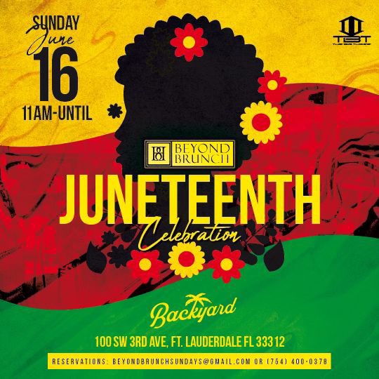 BB_Sundays's tweet photo. This Sunday come celebrate early with our Juneteenth Brunch! All the vibes, positive energy, and black joy you can handle! We’ll be taking it inside so rain or shine nothing to worry about. Hit us up today for reservations and tickets 754-400-0378 ✊🏾 https://t.co/aNxT6QYDYO