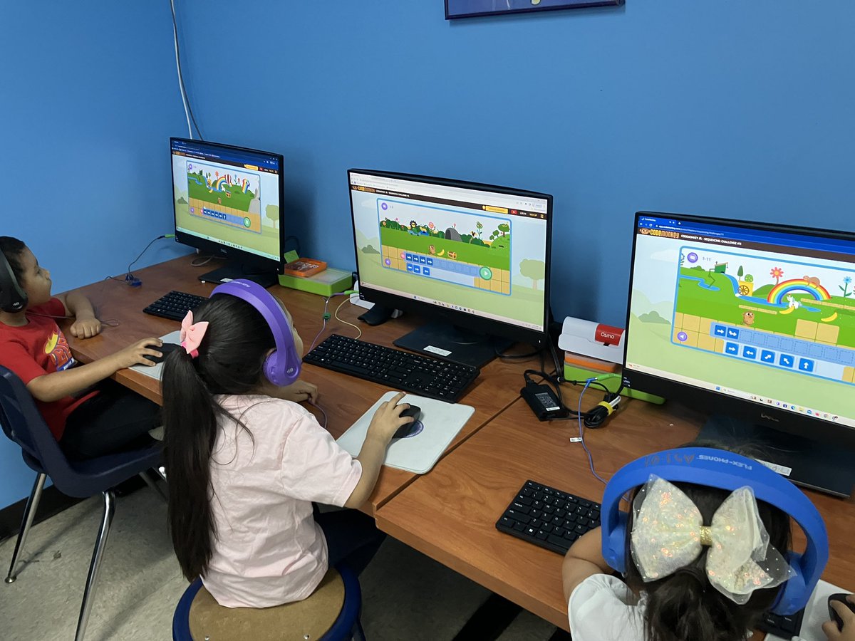 efwmaschool's tweet photo. At @efwmaschool our goal is that ALL of our students be successful &amp; have fun on their educational journey. That is why all this week our students working on #coding #computationalthinking #problemsolving @CodeMonkeySTU #CMTA #playcodemonkey #codemonkeyjr #debugging
#equity https://t.co/sEo8pYqS0q