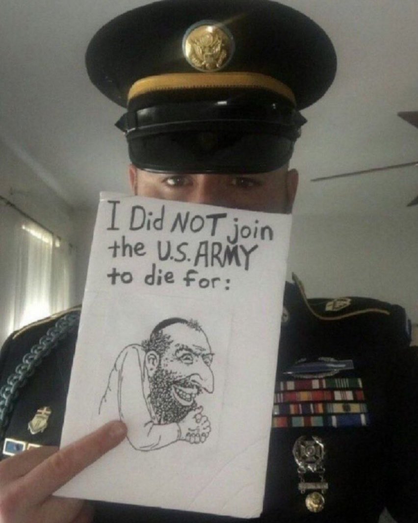 American troops are tired of dying for Israel. 🇮🇱☠️