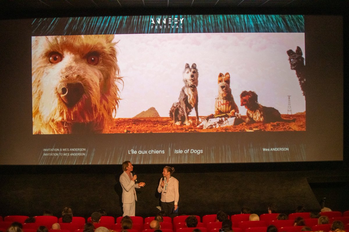 annecyfestival's tweet photo. #AlbumAnnecyFestival 📸
✨ Retour en #images sur le jour 4 d'#AnnecyFestival : visite surprise de Wes Anderson à Pathé Annecy, #Makingof d'"Arcane", mais aussi les premières images du "Robot sauvage" de @Dreamworks et pour finir, la projection du Midnight Specials WTF2024 ! https://t.co/1byBT6mavi