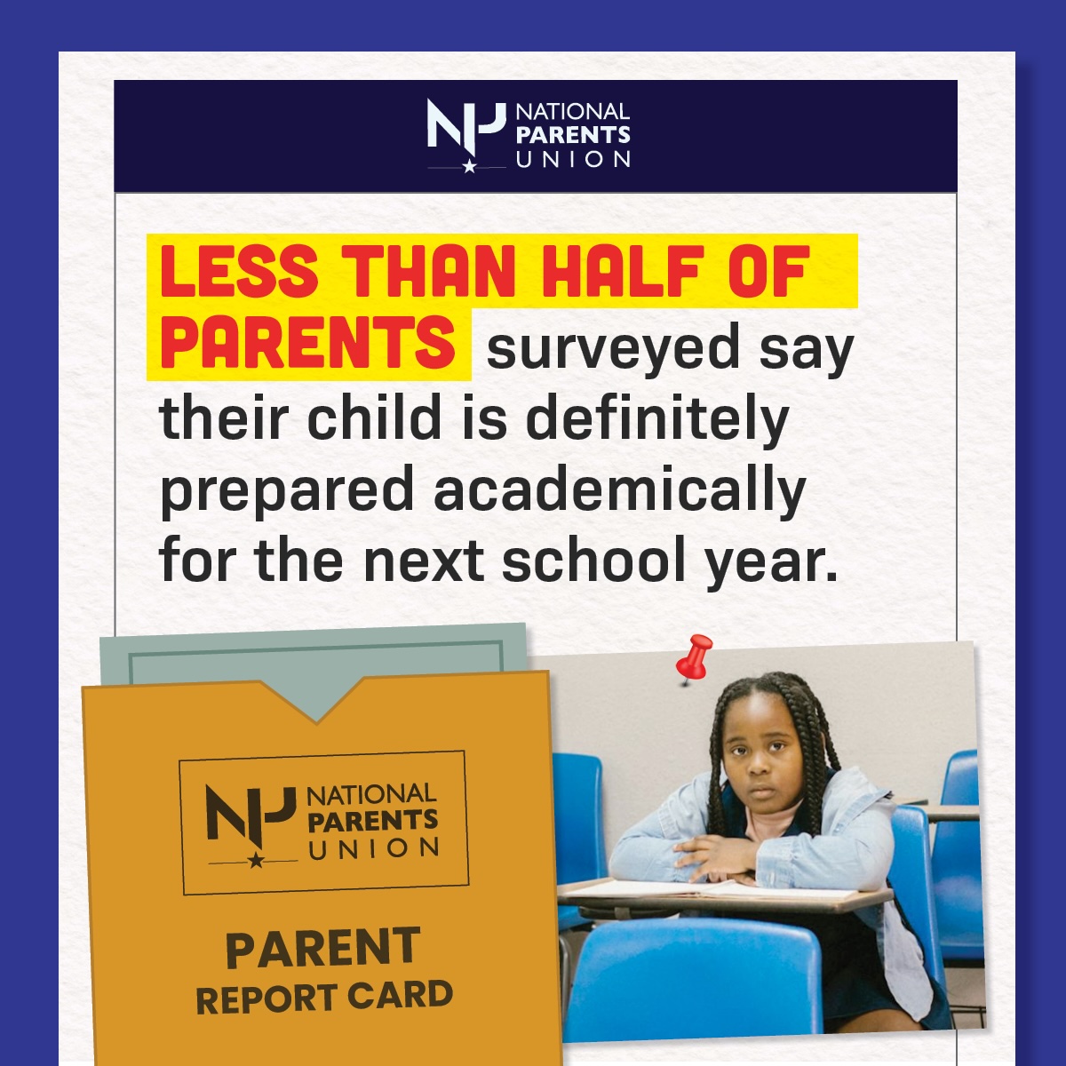 NationalParents's tweet photo. You have one assignment today: READ our latest PARENT REPORT CARD.  #ParentVoice2024 #ParentReportCard #ParentPoll https://t.co/4ePH0xVcvd https://t.co/2XGQj3iopt