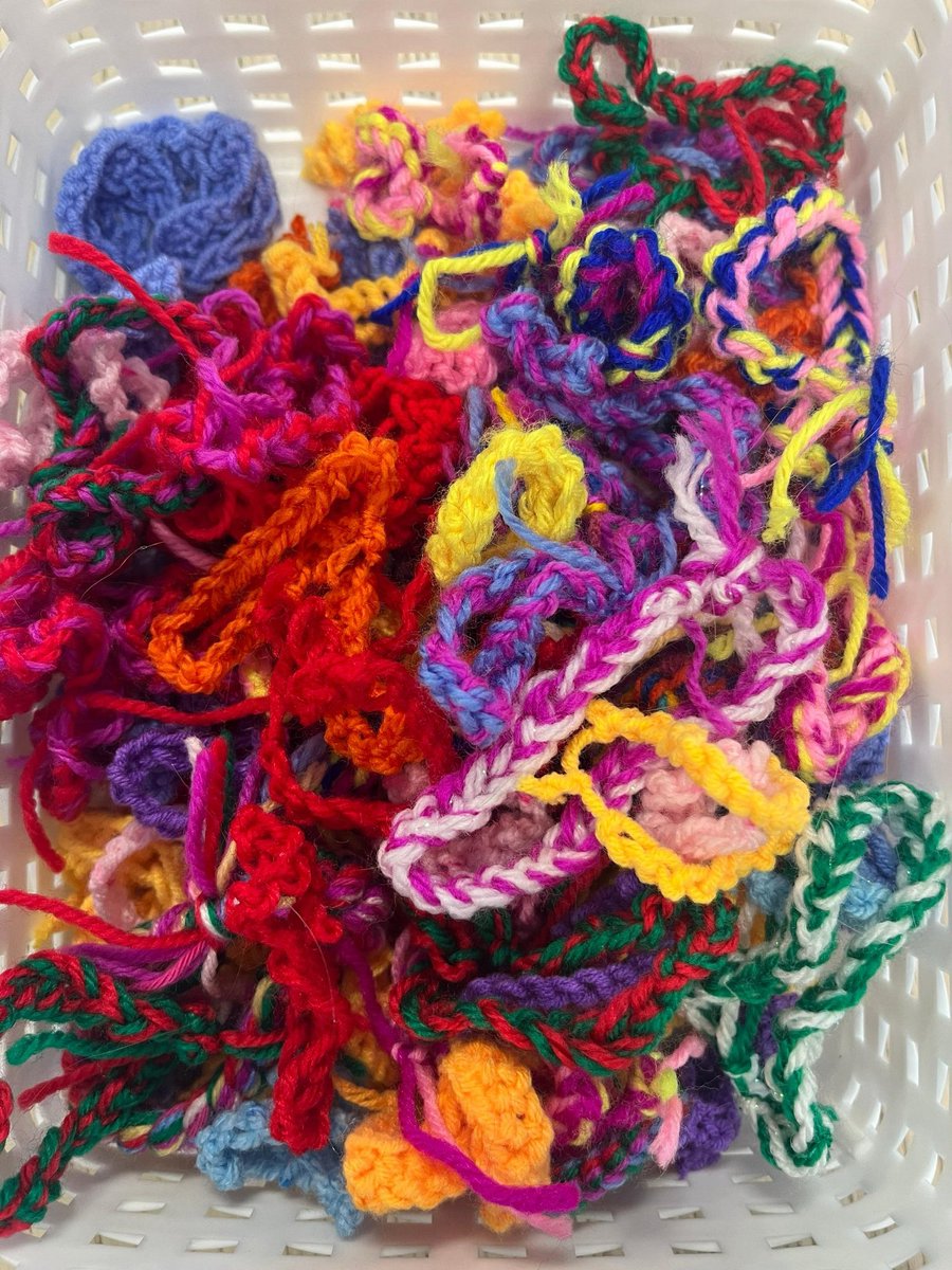 AinsdaleStJohns's tweet photo. Well done to our crochet queens for organising today’s sale and for making so many cute and cuddly creatures 🐱🐸🐤. The girls had a queue all lunchtime and lots of happy customers. They have made over £100 for their chosen charity just today! Well done girls 👏🏻 #ASJWay https://t.co/x2eutwBo0k
