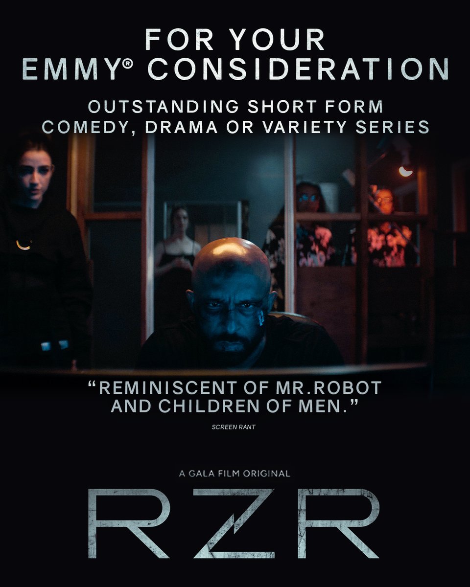 Binge all 8 episodes of #RZRSeries on Gala Film! You won't want to miss it ⬇️
film.gala.com/films/rzr

For Your Emmy® Consideration 🔥

#TVSeries #SciFi #FYC #Emmys #Emmys2024 #TelevisionAcademy #MimiDavila #DavidBianchi