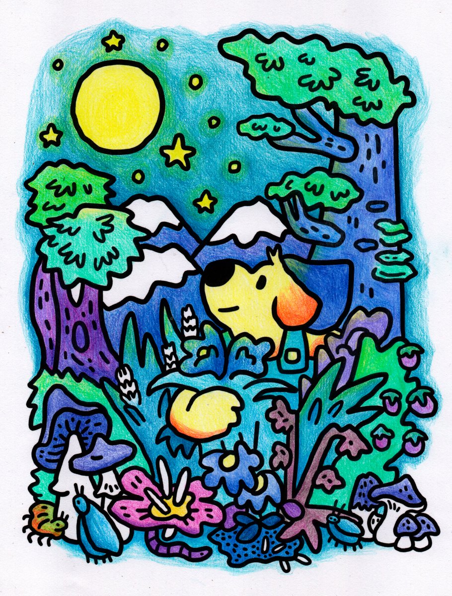 Wuaimoa's tweet photo. I haven't use pencil colors in a long time, it was fun!
Happy 3 years chicory!
#chicorychallenge https://t.co/oTvs0JHj1b