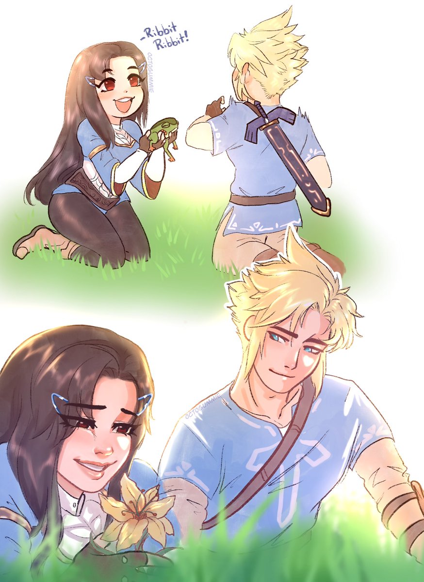 OCTOGummie's tweet photo. Scratch that, reverse it!☝️🤓 Cloti - Zelink switch up! #ff7 #TheLegendOfZelda https://t.co/wpqavOKAYe