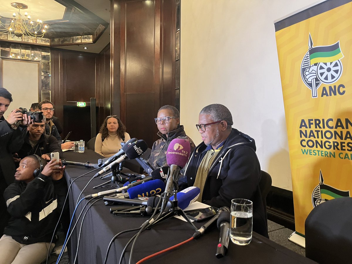 Fikile Mbalula, ANC Secretary General, is briefing the media following the meeting of the party’s National Executive Committee. TCG
