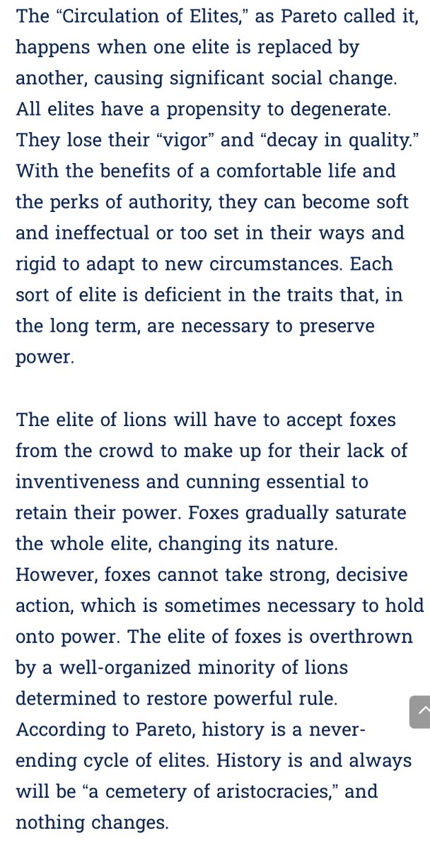 ‘Circulation of Elite’ by Pareto.