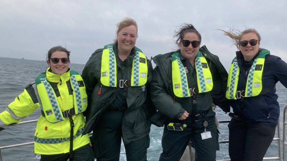 SJARS_Guernsey's tweet photo. Working for Guernsey’s ambulance service can be pretty varied - some of our team have been on duty on the Flying Christine III for @gsyairdisplay. 

An officer was stationed at the command suite &amp; crews were located on the seafront.
 @rafredarrows @NARU_org @AACE_org @StJohnINTL https://t.co/cGaeKukQMi