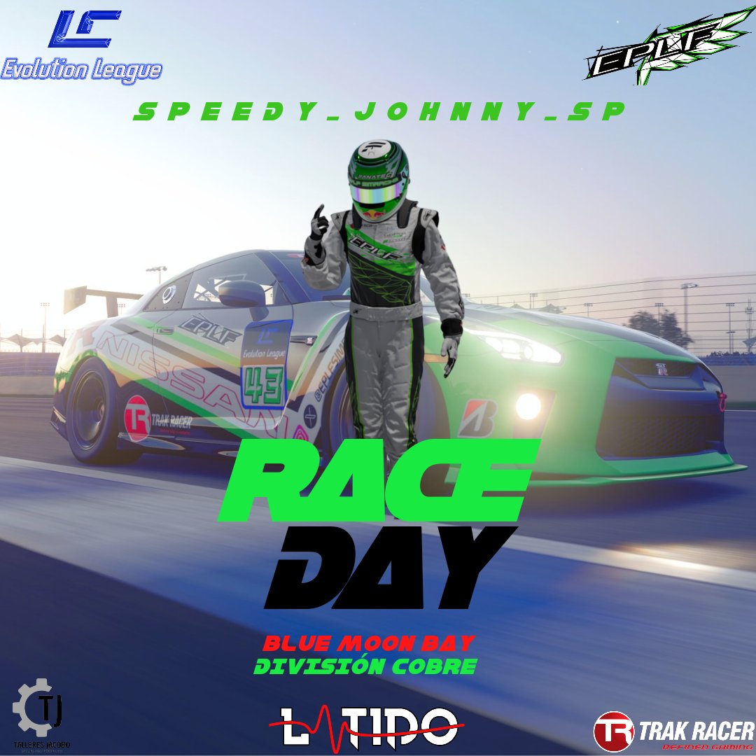 <a href="/elKalvo_F1/">elKalvoGT</a> <a href="/community_lc/">LC Community</a> Turno esta noche para nuestro compañero @SpeedyJohnnySP1 en esta 7ª carrera de #LCEvolution #DivisiónCobre <a href="/community_lc/">LC Community</a> dónde nos desplazamos hasta <a href="/BMBSpeedway/">Blue Moon Bay Speedway</a>. ¡Mucha suerte! 💪💪💪💚💚💚 #EPLFPOWER #NeverGiveUp <a href="/trak_racer/">Trak Racer</a> <a href="/latidoshop/">Latido</a>

En directo a partir de las 23:00 📺: