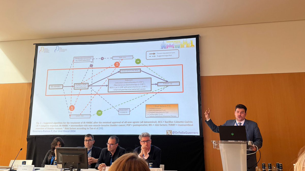 Cerrando la segunda  jornada del congreso #AEU2024 🛎️. Magnífico update sobre manejo, recomendaciones actuales y direcciones futuras en #CVNMI 🎯🎯, liderado por nuestro colega y experto <a href="/DrFelixGuerrero/">Félix Guerrero-Ramos</a>🔝🔝.
<a href="/InfoAeu/">AEU</a> <a href="/GUOaeu/">GUO-AEU</a> <a href="/RocioSantosP/">Rocío Santos</a> <a href="/carmenav42/">Carmen</a> <a href="/sofiamartin31/">Sofía</a> <a href="/sarabrown92/">Sara M. S.</a>