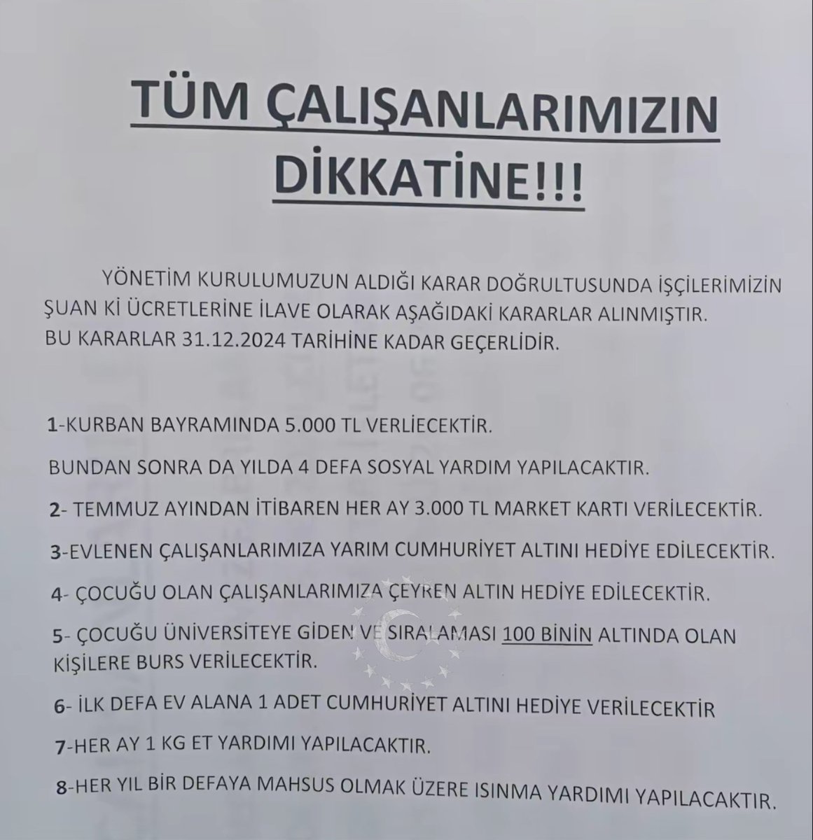 siyahsancakx's tweet photo. 🟢 Kahramanmaraş’ta bir fabrikanın çalışanları için maaş dışında verdiği primler takdir topladı. https://t.co/qE4cS2p97s