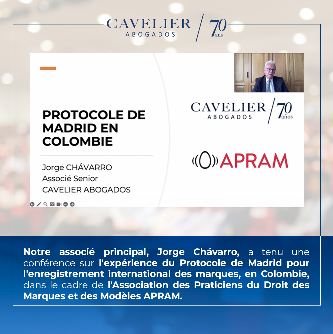 CavelierOficial's tweet image. ESP: #APRAM| Nuestro Socio Senior, Jorge Chávarro, representó a Cavelier Abogados ante La Commission « Amérique Latine » de l’APRAM, donde expuso sobre el Protocolo de Madrid en Colombia. 
#Registrodemarcas #ProtocolodeMadrid #PropiedadIntelectual #cavelierabogados