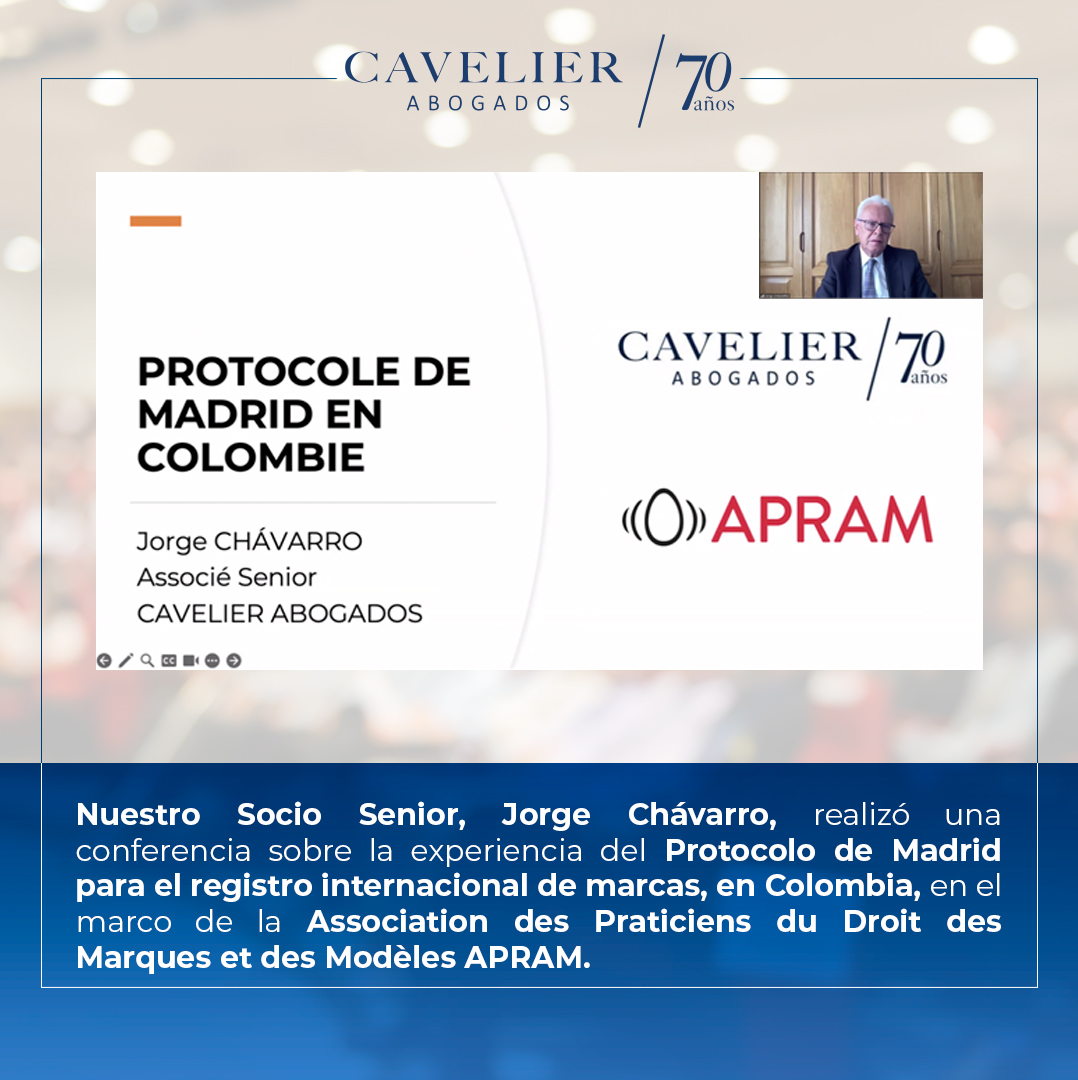 CavelierOficial's tweet image. ESP: #APRAM| Nuestro Socio Senior, Jorge Chávarro, representó a Cavelier Abogados ante La Commission « Amérique Latine » de l’APRAM, donde expuso sobre el Protocolo de Madrid en Colombia. 
#Registrodemarcas #ProtocolodeMadrid #PropiedadIntelectual #cavelierabogados