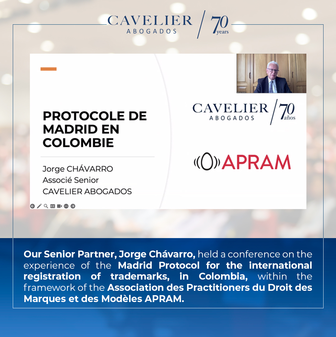 CavelierOficial's tweet image. ESP: #APRAM| Nuestro Socio Senior, Jorge Chávarro, representó a Cavelier Abogados ante La Commission « Amérique Latine » de l’APRAM, donde expuso sobre el Protocolo de Madrid en Colombia. 
#Registrodemarcas #ProtocolodeMadrid #PropiedadIntelectual #cavelierabogados