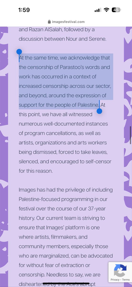 edwardrow's tweet photo. Ace Hotel in Toronto has cancelled the exhibition of artist Parastoo Anoushahpour’s “ultrablue*”, part of Images Festival and Ace Hotel’s own global Artist in Residence program. Citing Palestinian solidarity as risks to safety and security. https://t.co/i7k244EXcM https://t.co/J6ixiQo0Ub