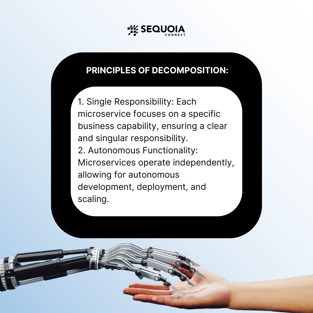 SequoiaConnect's tweet photo. Discover how principles like single responsibility and decentralized data management drive scalability and autonomy in microservices architecture. #SequoiaConnect #Microservices 🚀💡 https://t.co/EYK3uoND8E
