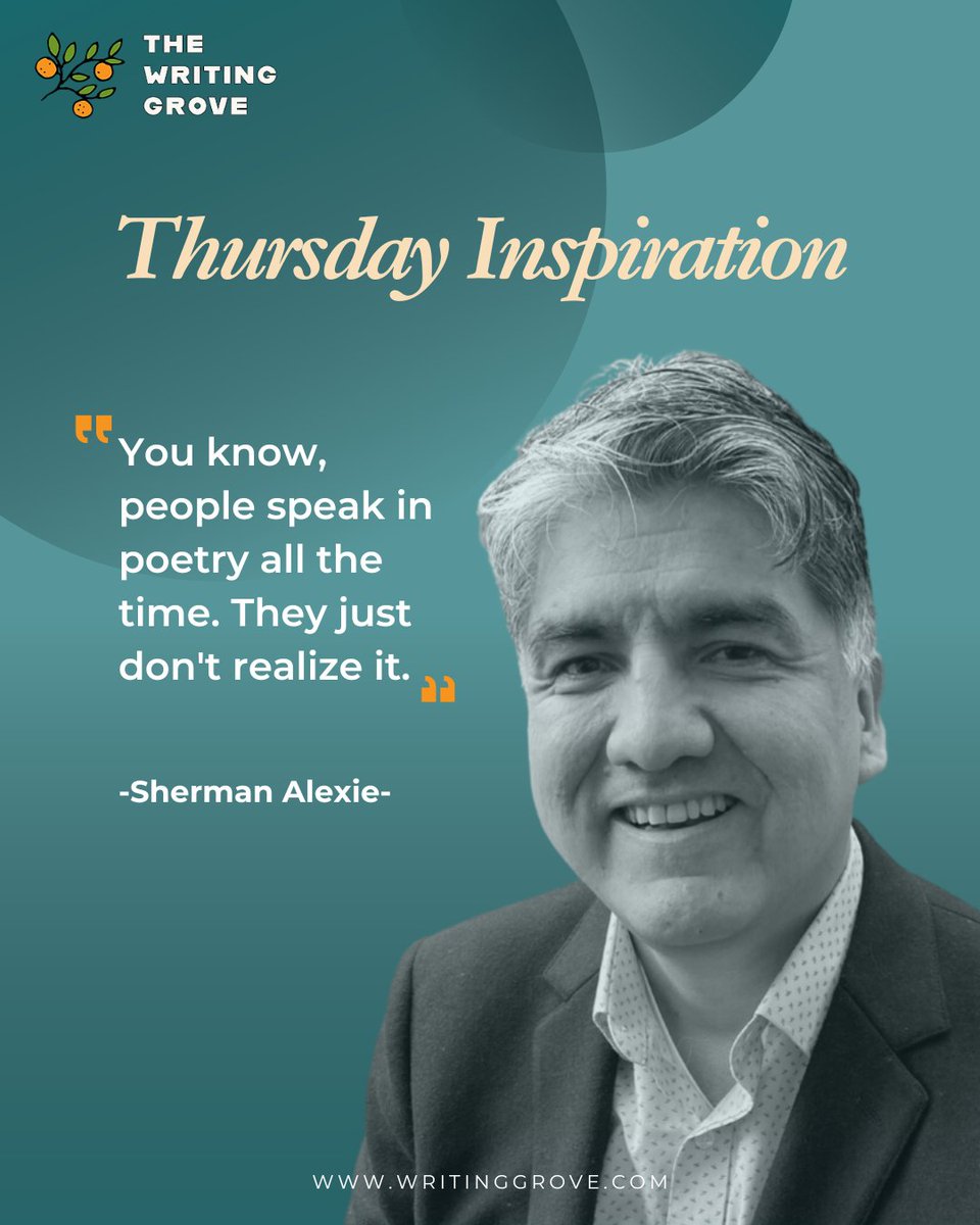 Writing_Grove's tweet photo. There's art to be found in every part of the everyday.
#CreativeExpression #EverydayArt #ArtisticLife #ArtisticCommunity #ArtisticMindset #ArtisticVibes
#Poetryinmotion #thursdayinspiration #thewritinggrove #poetry #shermanalexie #amwriting #writingtips #writingcommunity https://t.co/KBItlJ357j