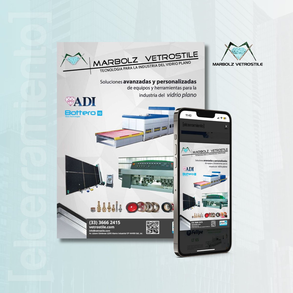 ElCerramiento's tweet photo. Anunciantes revista [elcerramiento] edición 43

Marbolz Vetrostile
Soluciones avanzadas y personalizadas de equipos y herramientas para la industria del vidrio plano.

¡Anúnciate con nosotros!👇
https://t.co/ILmqP6hxmx https://t.co/IwzI52TCHH