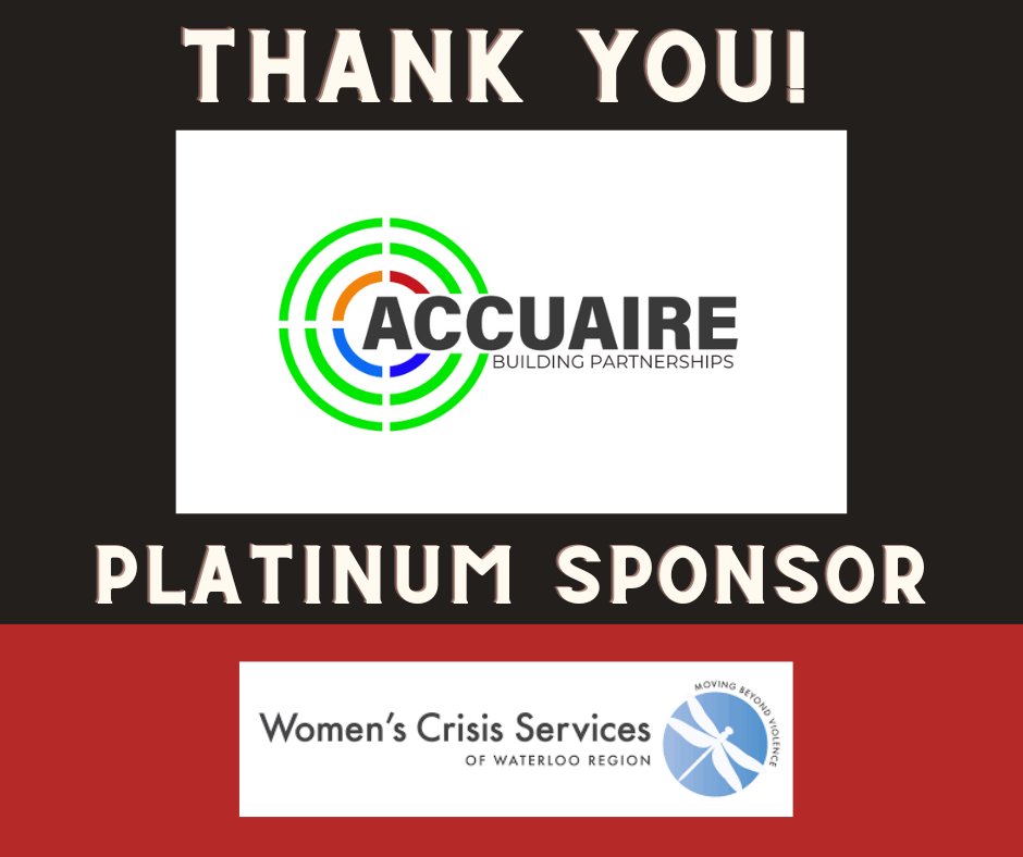 Thank you Accuaire Building Partners! Your generous donation will help support local women and families who utilize the services provided by Women's Crisis Services of Waterloo Region. We are incredibly grateful to all our sponsors who have made this year's tournament possible.