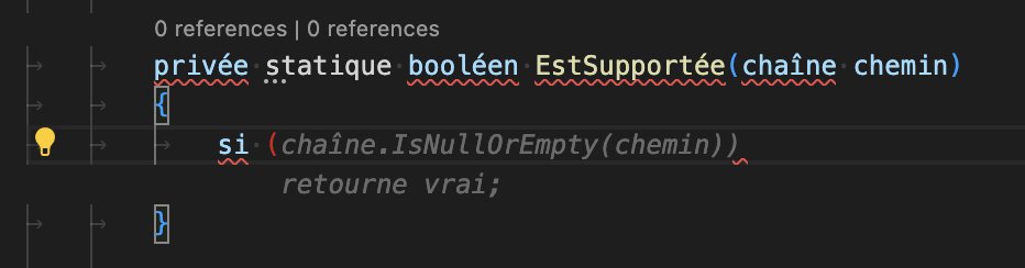 jbevain's tweet image. I was drafting a piece of code in a fantasy French version of C# that doesn't exist (yet!) and Copilot knew immediately what to do.