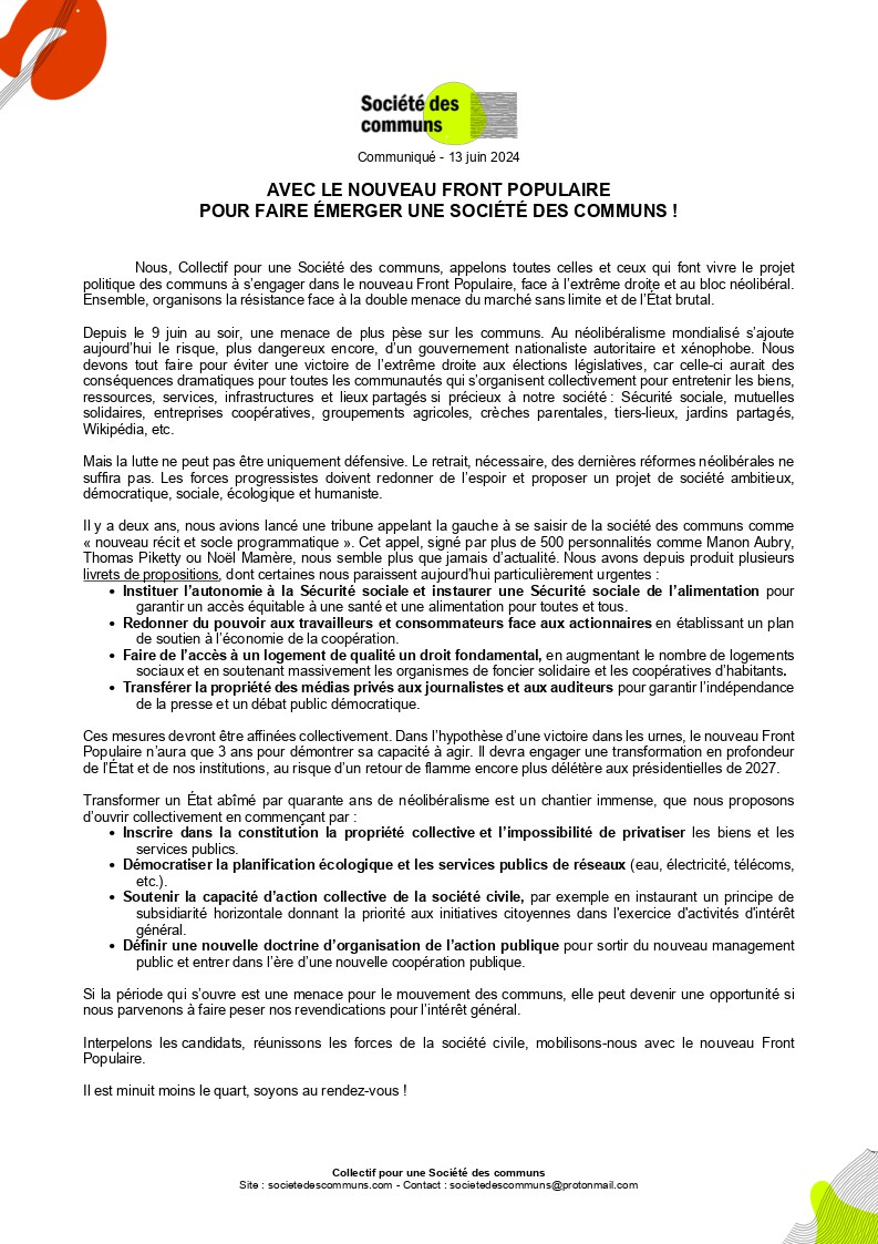 Société des Communs tweet media