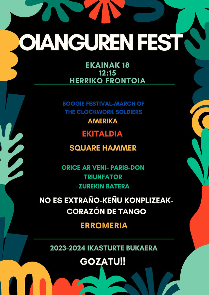 Kurtso bukaerako jaialdia. Animatu eta arrimatu Ordiziako frontoira!!!