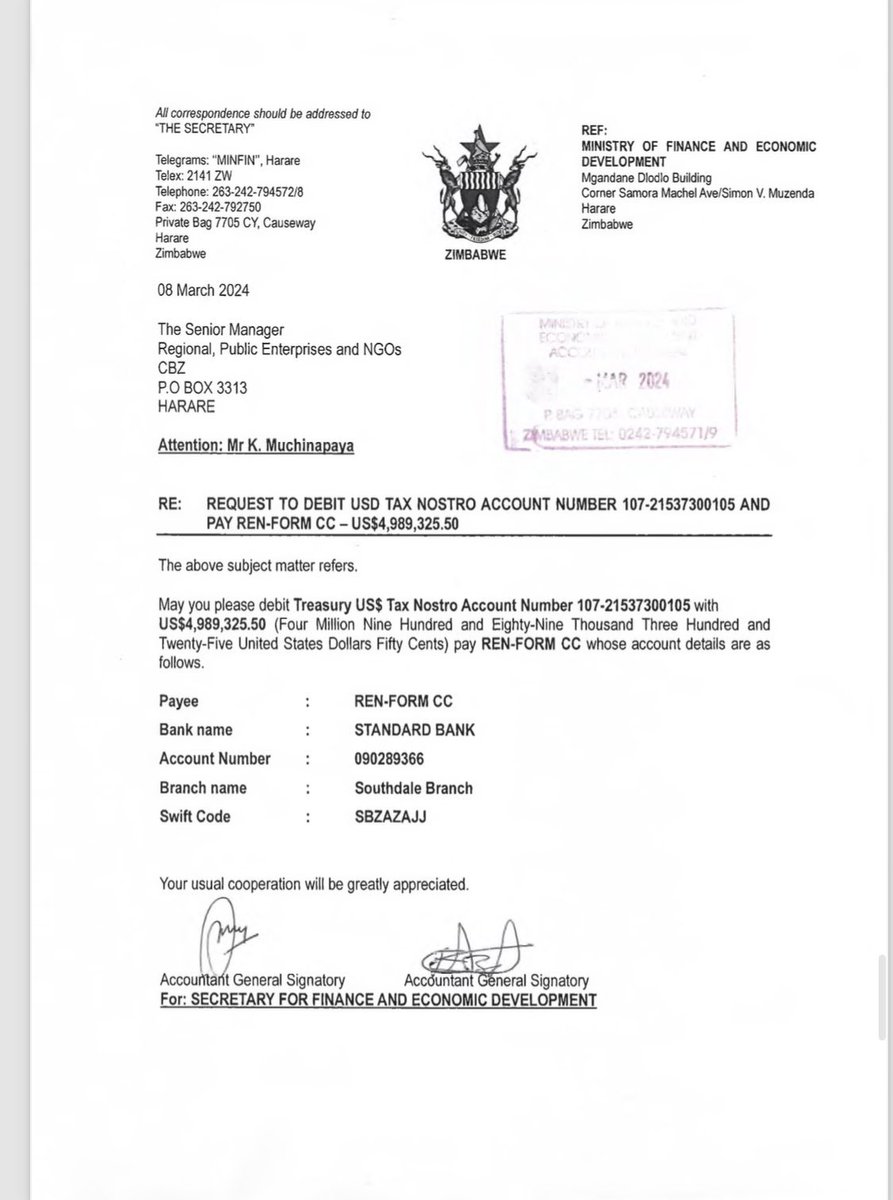 ZdvNap's tweet photo. #DearZimbabwe, The criminality is straight from hell...stealing Zimbabwe taxpayer funds....too many criminals around the president and in the president...remember #GoldMafia #GoldFather....Mbavha dzoga dzoga isu veruzhinji tichitambura...#ZanuPfMustGo #ForZimbabwe #ForEveryone. https://t.co/Is5YAeyt6K