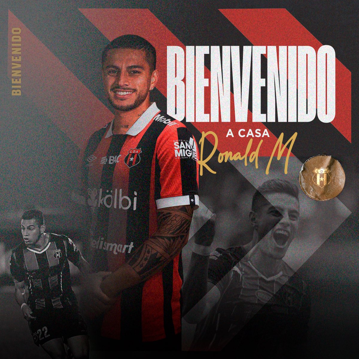 MANUDOS ❤️🖤🦁 

Hoy vuelvo a casa, donde siempre soñé algún día regresar! <a href="/ldacr/">Alajuelense</a> 🏠

Nos vemos pronto!!  

Ronald Matarrita