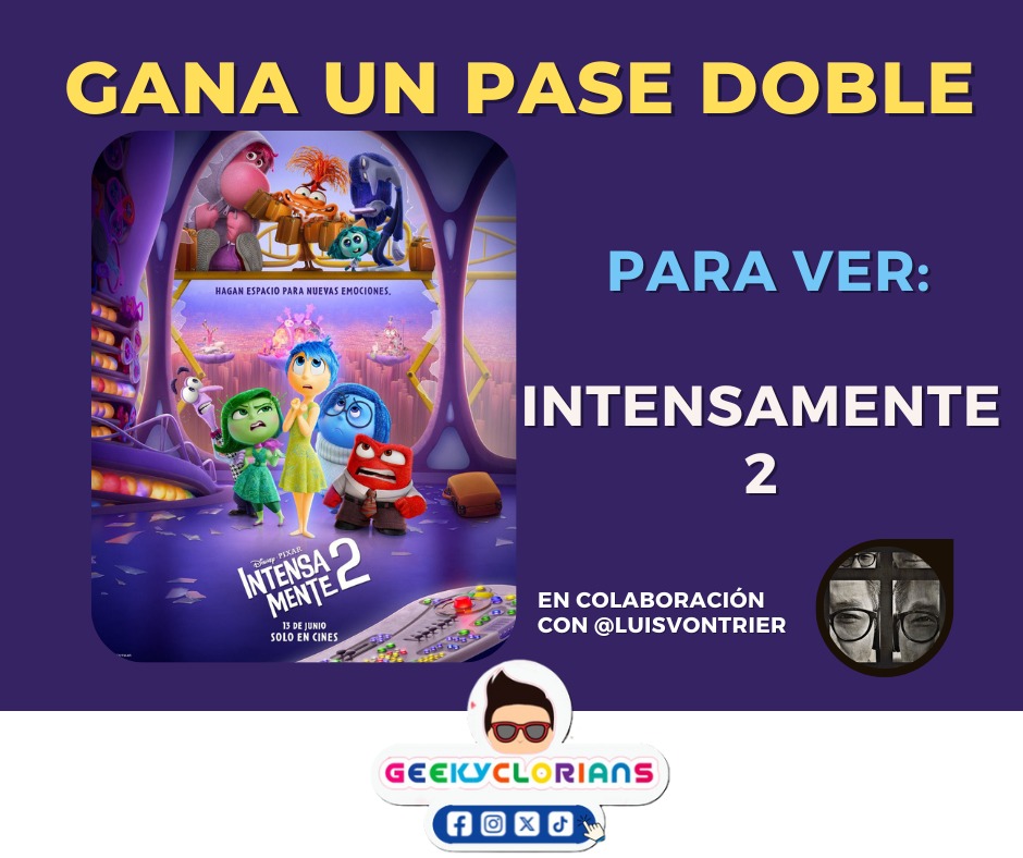 Geekyclorians (@geekyclorians) on Twitter photo #CINEGRATIS 🍿
🎟️ Participa por un PASE DOBLE para ver #Intensamente2 este fin de semana en el cine.
💛 Da 🔁 y 💙
💚 Sigue a <a href="/LuisVonTrier/">Luis von Trier</a> y <a href="/Geekyclorians/">Geekyclorians</a> en X y en IG
❤️ Dinos: ¿con qué EMOCIÓN te identificas más y por qué?
🧡 Arroba a tu acompañante
💜 ¡Mucha suerte! #CINEGRATIS 🍿
🎟️ Participa por un PASE DOBLE para ver #Intensamente2 este fin de semana en el cine.
💛 Da 🔁 y 💙
💚 Sigue a <a href="/LuisVonTrier/">Luis von Trier</a> y <a href="/Geekyclorians/">Geekyclorians</a> en X y en IG
❤️ Dinos: ¿con qué EMOCIÓN te identificas más y por qué?
🧡 Arroba a tu acompañante
💜 ¡Mucha suerte!