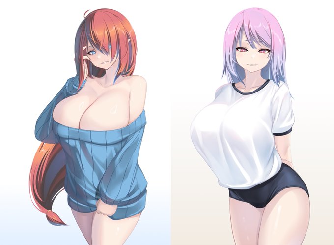 一人でウチのサキュバスどもの衣装スワッピングとヘアスタイルチェンジで楽しんでる 