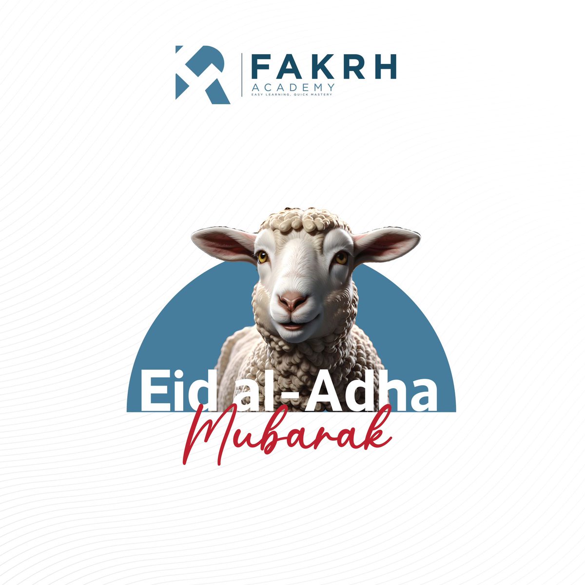 دامت أفراحكم وعساكم من عواده 🙏🏻💙
نهنئكم بحلول عيد الأضحى المبارك 🐑🎊

⁦#Fakrh⁩⁧ #عيد_الأضحى