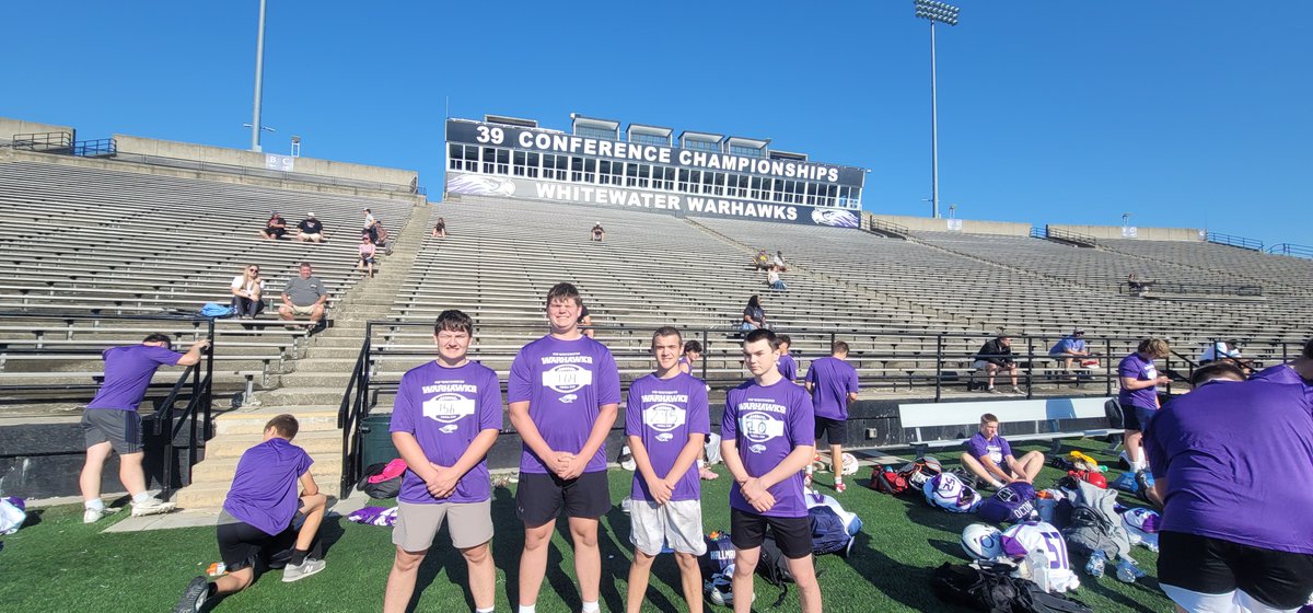 AJMack11's tweet photo. LLHS Warriors spotted at the @WarhawkFootball Mega Camp putting in that work! @stein6526 @Karson_Mack08 @CoachBlaz #LLHS #warriorfootball https://t.co/0sGuaYZdU8