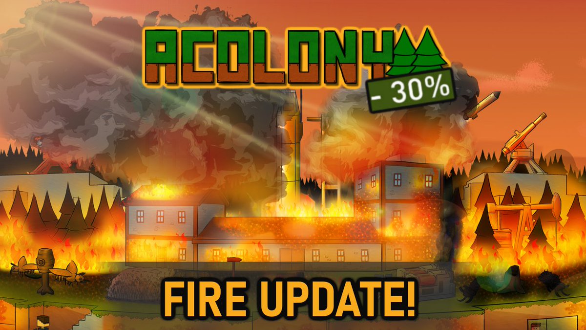 _ZeroTris_'s tweet photo. Hi everyone,

the new Fire Update (v0.4.075) is finally released and comes with a -30% discount. I hope you enjoy it, Cheers! 🔥🍻

https://t.co/0zJjGWAPZ7

#acolony #steam #fire https://t.co/y9dLy5JrqI