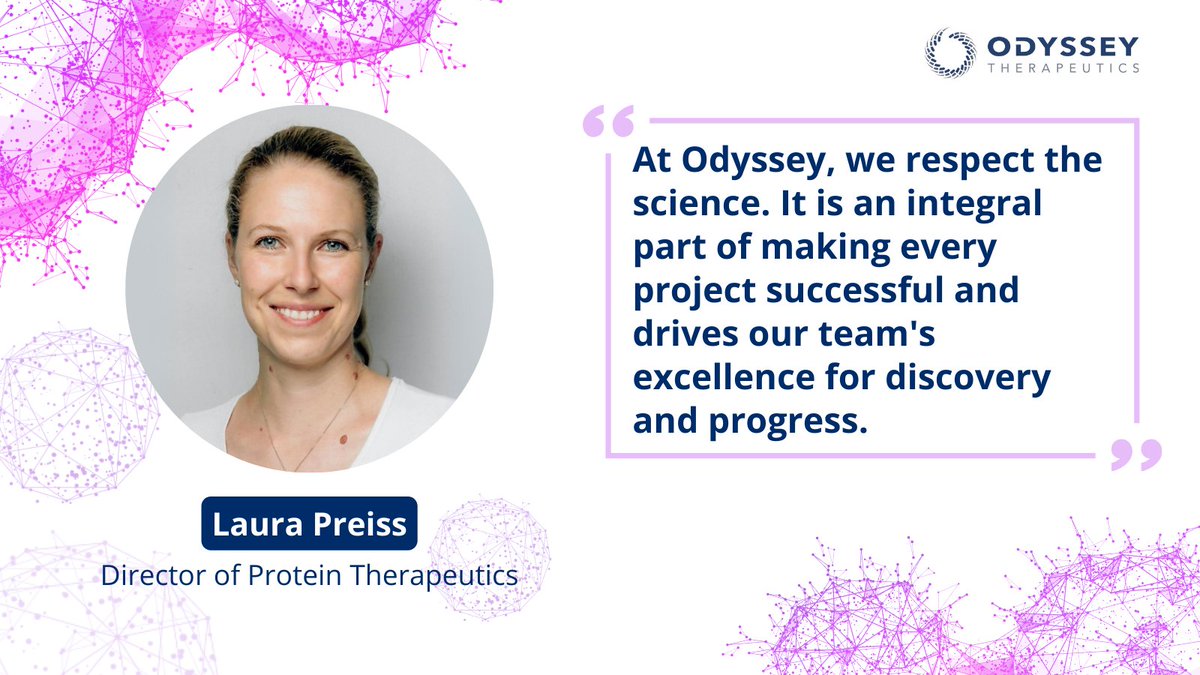 Odyssey_Tx's tweet photo. #EmployeeSpotlight Laura Preiss joined us 2.5 years ago, drawn by the excellent science and outstanding team. Outside work, she enjoys memorable experiences like road trips through Florida, finds inspiration in Yotam Ottolenghi's cookbooks, and indulges in caring for her orchids. https://t.co/8pG960aevS