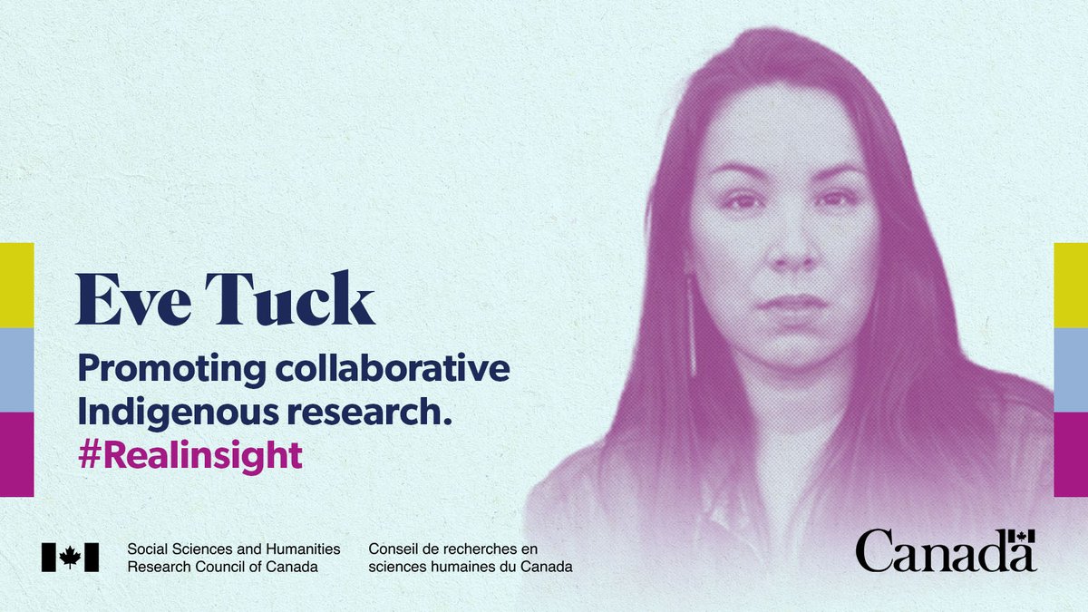 SSHRC_CRSH's tweet photo. This #NIHM2024 read about SSHRC funded research projects like @tuckeve from our #RealInsight campaign who examines approaches to collaborative research to help define robust ethics for working with Indigenous communities.
Learn about Eve’s work: https://t.co/C11ZeqhY56 https://t.co/ID9hkRSY6x