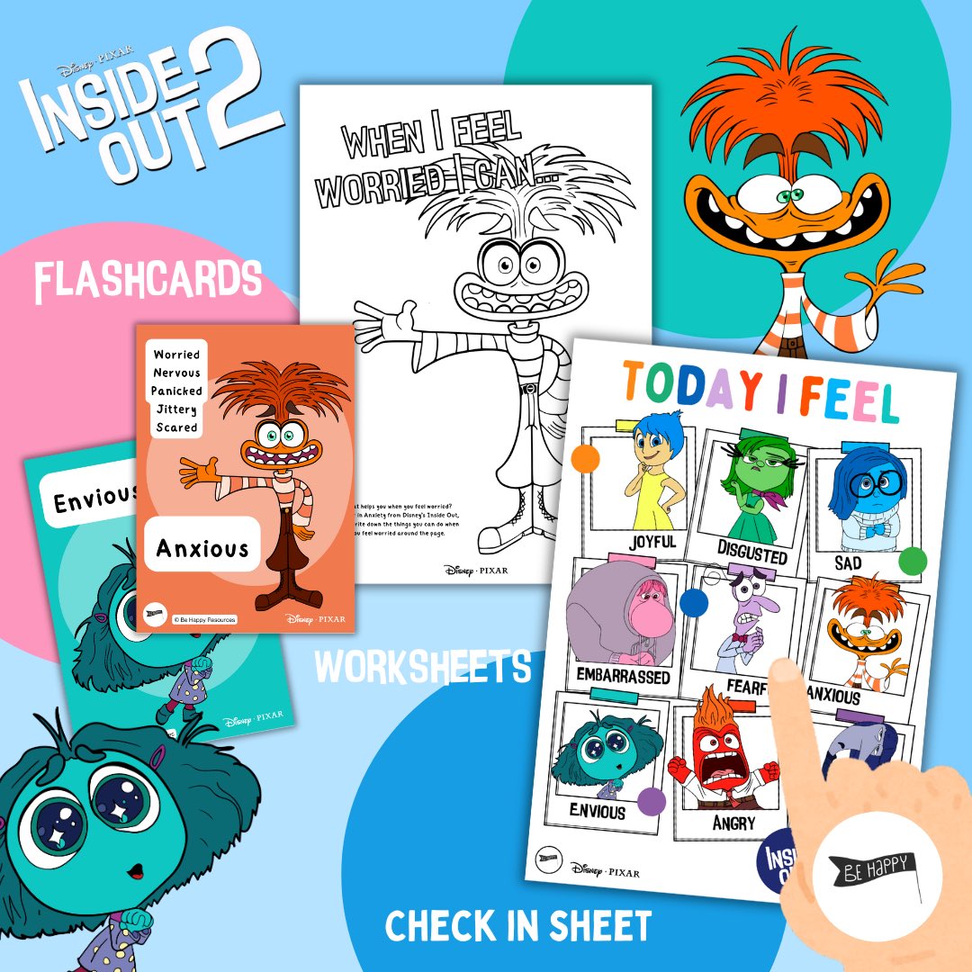 behappyresource's tweet image. Inside Out 2 resources have landed! 🌟 Find the second instalment of the popular Disney film all about emotions in cinemas from tomorrow, Friday 14th June 🎥 

Will you be going to watch it? 😄

Download here: behappyresources.co.uk/all-resources