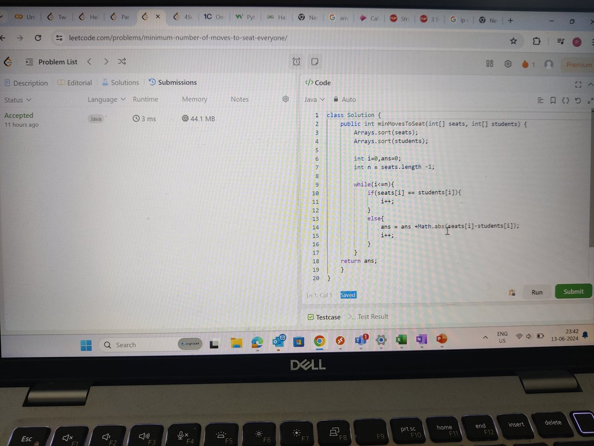 ParneetButtar22's tweet image. #Daily_Update!🚀
Day 2 of #25DaysOfCode
Problem solved : 2
Leetcode Potd : Minimum number of moves to seat everyone
Leetcode 3Sum
Stay tuned for more updates on my progress.
#100DaysOfCode #LearnInPublic