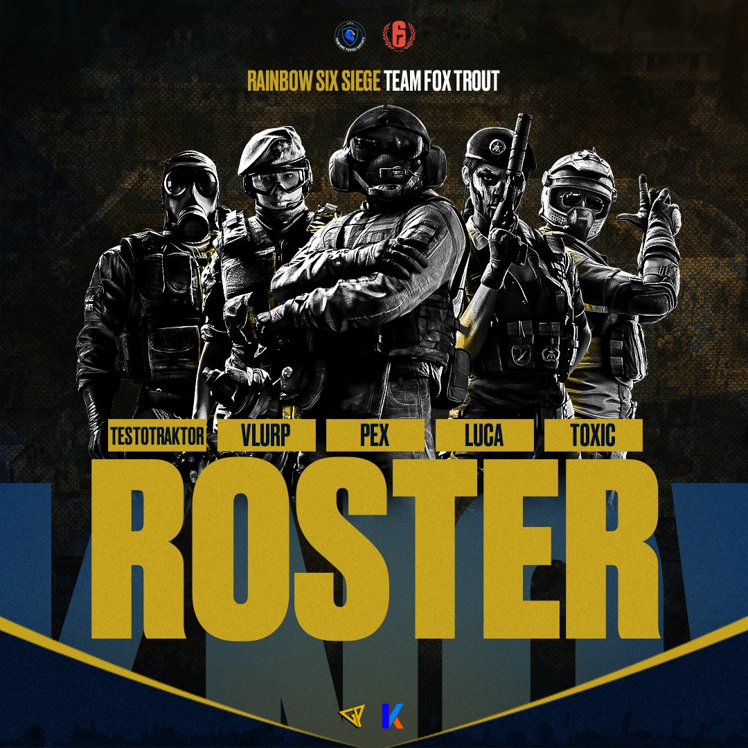 UKF_eSports's tweet photo. Endlich ist es wieder soweit, die #DeSBL Season 24 steht vor der Tür und wir freuen uns, euch das Roster unseres Teams Fox Trout präsentieren zu können! Auf gute Spiele!🦅🔥
#UnknownForces #SwingOrGetSwung #eSport #R6 #R6Siege https://t.co/p0H11Uy5jZ