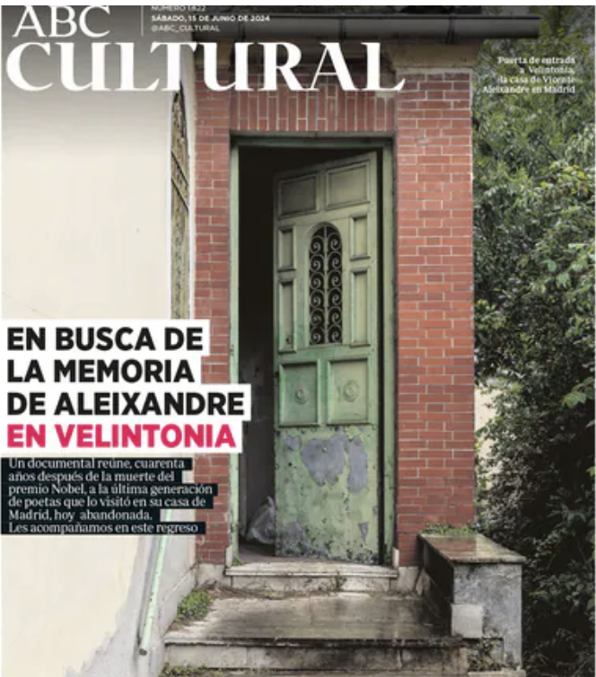 Hergueta_JoseA's tweet photo. Hoy en @abc_cultura nuestro documental "Velintonia 3" q dirige Javi Vila y se rueda en casa de Vicente Aleixandre, cuna d la Literatura española siglo XX. Coproducción #MLKproducciones &amp; @SomosSurnames + @canalsur &amp; @rtve @CulturaCuenta @CineICAA @diputacionMLG @Generaciondel27 https://t.co/AY0cGBWodJ